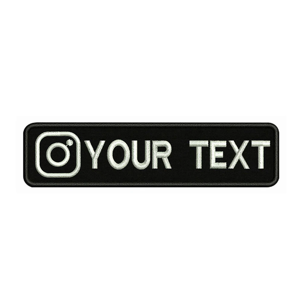 Логотип instagram 10 х2 5 см вышивка имя клиента текстовая нашивка полосы бейдж