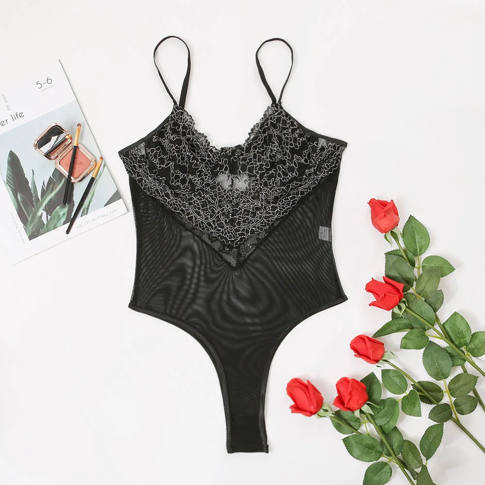 

Черное Кружевное боди с цветочным рисунком, женское Бандажное боди, Женское боди 2021, сексуальное боди, женское Сетчатое боди, летние комбине...