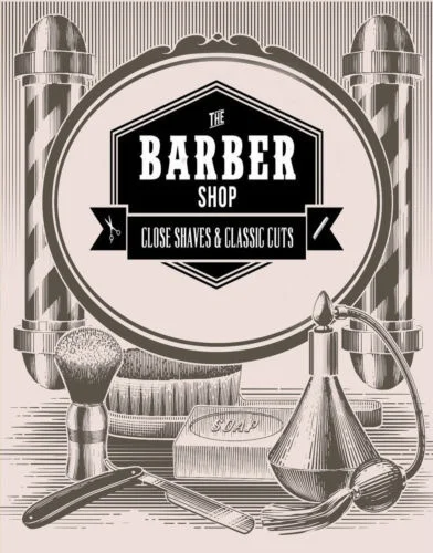 

BARBER SHOP CLASSIC CUTS METAL TIN SIGN POSTER VINTAGE STYLE PLAQUE