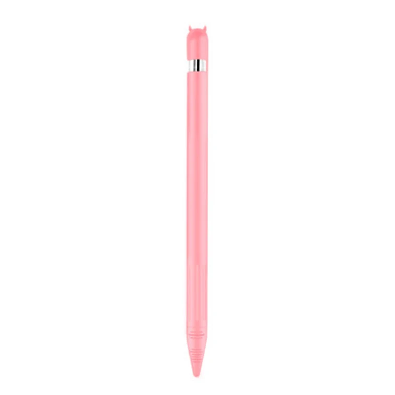 1st Pink Set Для Apple Pencil 1 2 чехол КРЫШКА ДЛЯ iPencil iPad Pro планшет сенсорный Стилус колпачок милый кошачий ухо прокрутка силиконовый чехол - Цвет: 1st Pink Set