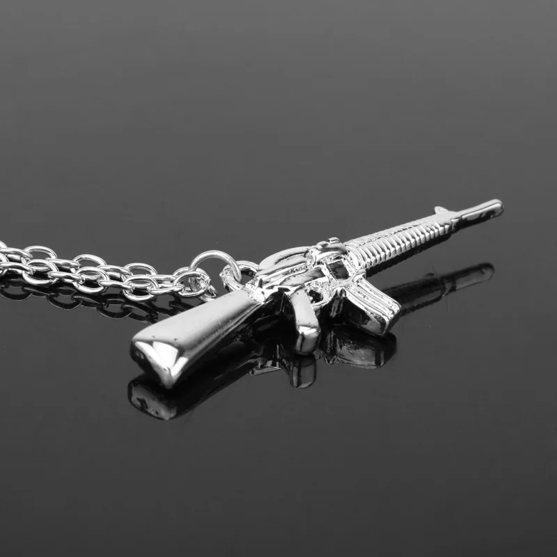 Новинка 2019 золотого и серебряного цвета ожерелье с пистолетным пистолетом для