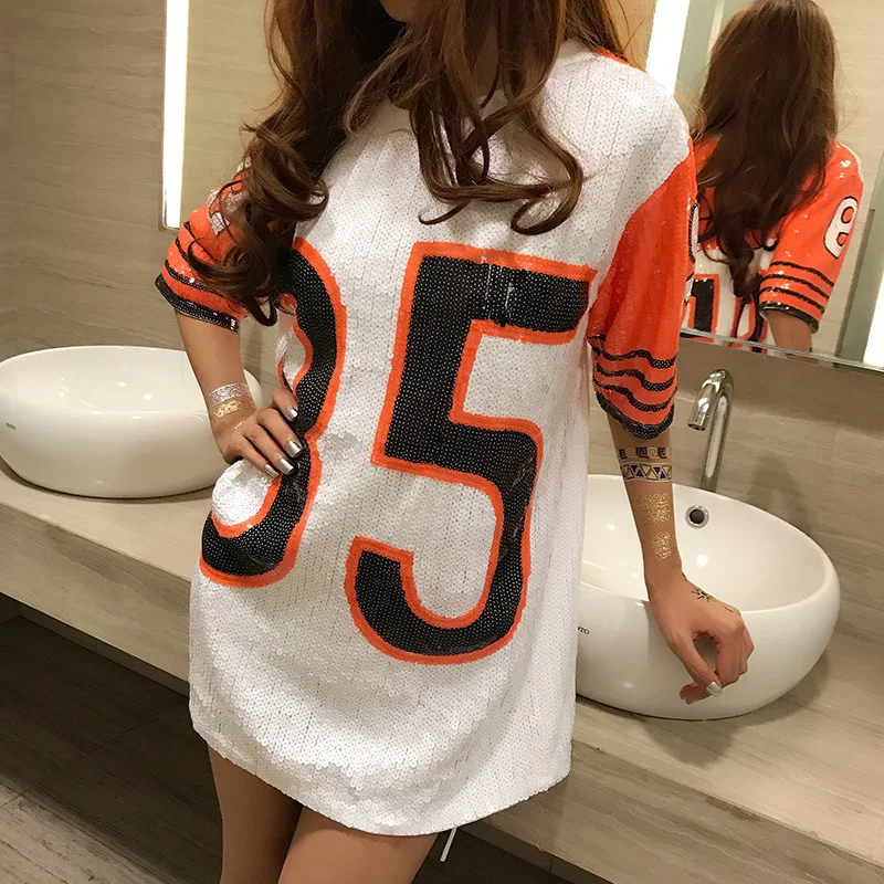 Повседневные женские свободные футболки топы ночные клубы DS костюмы диджея хип