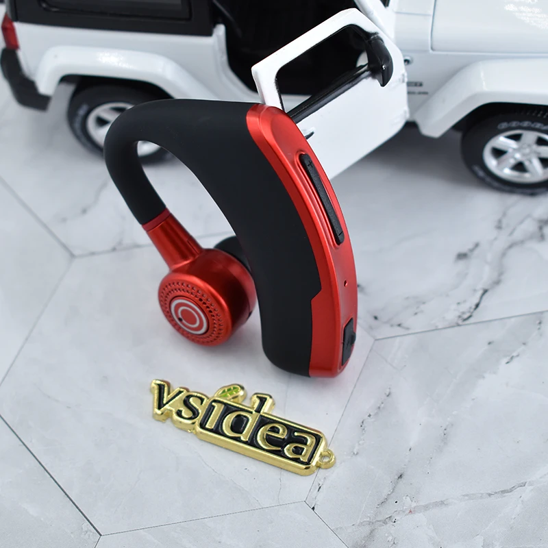 V10 red V8-PLUS V10 Bluetooth наушники бизнес беспроводные наушники громкой связи с микрофоном для вождения автомобиля вок для iPhone samsung HUAWEI - Цвет: V10 red