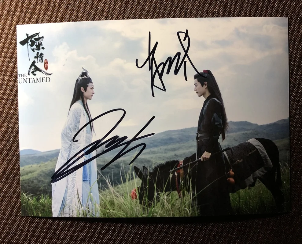 hand signed Xiao Zhan YiBo autographed photo the Untamed Chen Qing Ling 5*7 052021 |