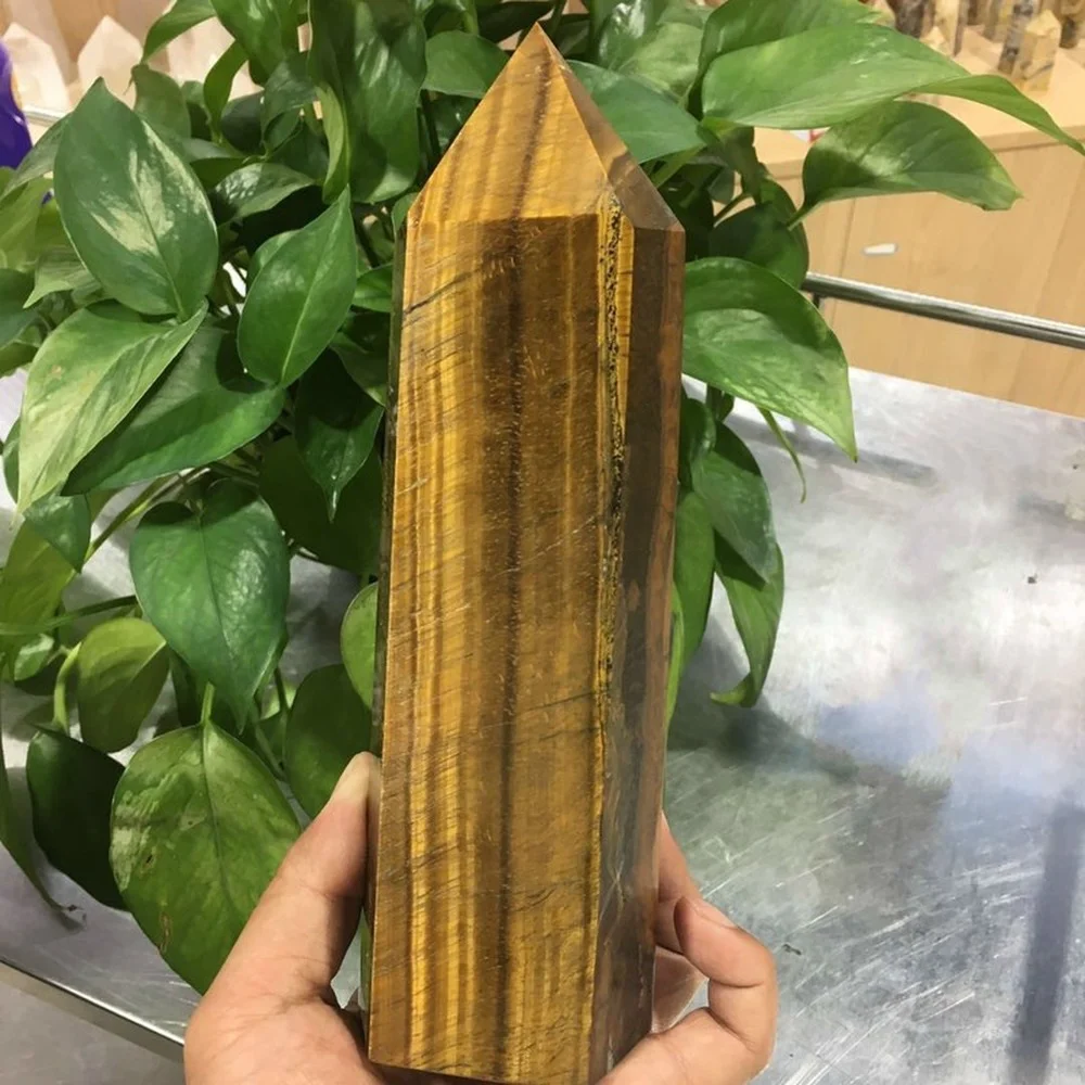 

500g-700g-1000g natural yellow tiger eye stone stick home decoration accessories aura magic wand