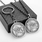 Подвеска с надписью The Eye Rune, ожерелье Cthulhu Mythos тематические ожерелья, ювелирные изделия, модные эмалированные двусторонние Аксессуары для ожерелья