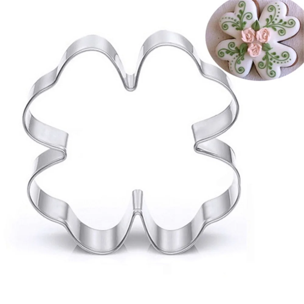 

NEW Stainless Steel Lucky Clover Cookie Cutter Biscuit Cake Kitchen Baking Molds DIY Utensils For Kitchen Accessories Cake Tool