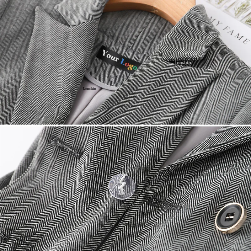 Lenshin/Высококачественный комплект из 2 предметов Мягкий удобный деловой костюм в