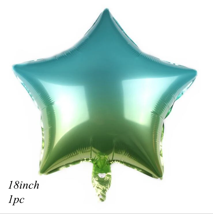 1PC blue star 1 шт. 18/22 дюйма металлические звезды и сердце 4D диско градиент цвета шары для свадьбы и дня рождения вечерние детские Душ Декор реквизит для фотосессии принадлежности - Цвет: 1PC blue star