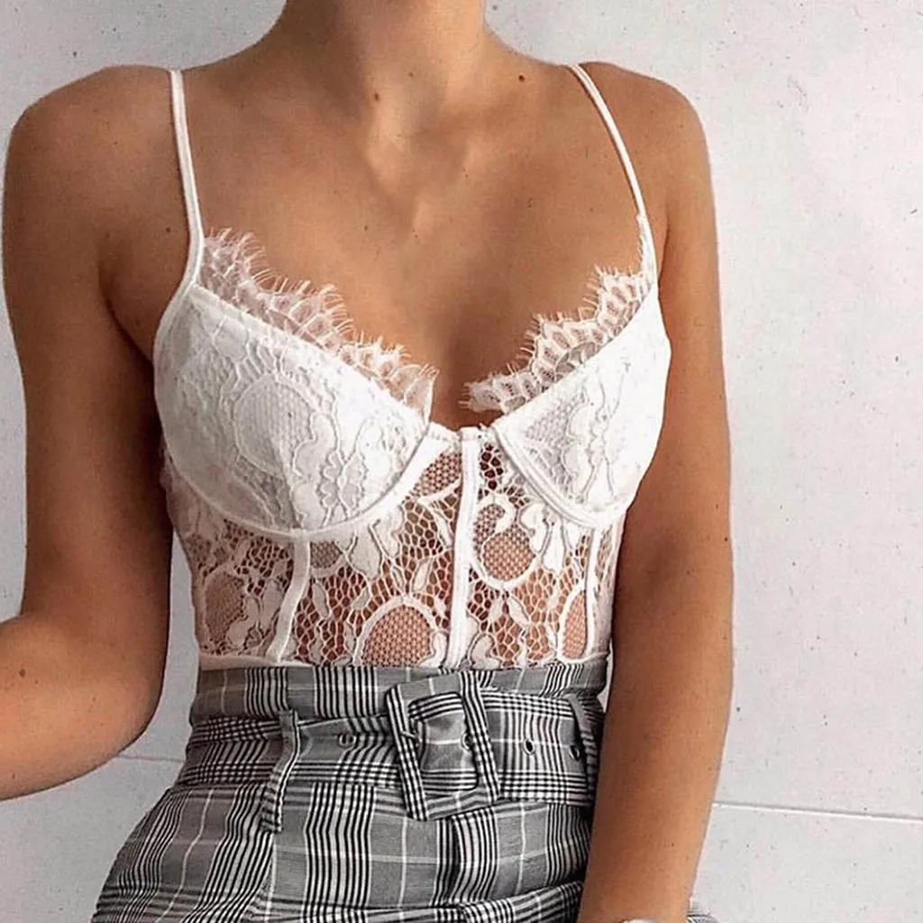 

Женское Кружевное боди, однотонное облегающее вечерние ди без рукавов с V-образным вырезом и открытой спиной, в стиле пэчворк