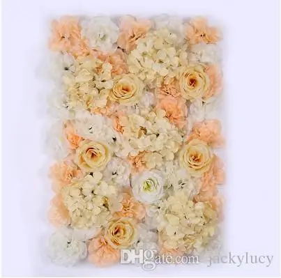 

5pcs/lot 60X40CM Romantic Artificial Rose Hydrangea Flower Wall for Wedding Party Stage and Backdrop Decoration Many colors