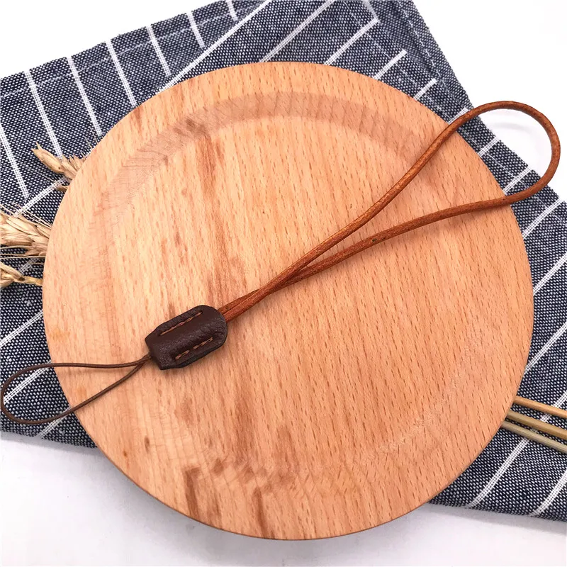 Натуральная кожа Ремешок наручные веревка для Мобильный телефон значок usb-ключи