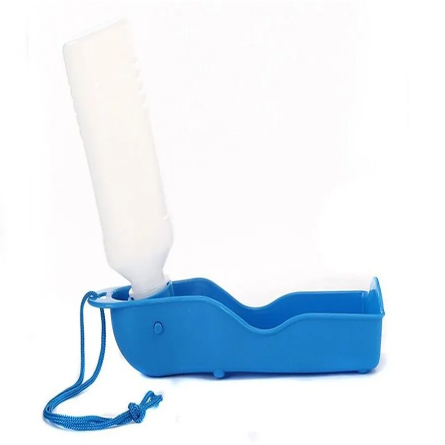 1pcsDog дорожная бутылка для воды с диспенсер складной Пластик собаки поения собак и