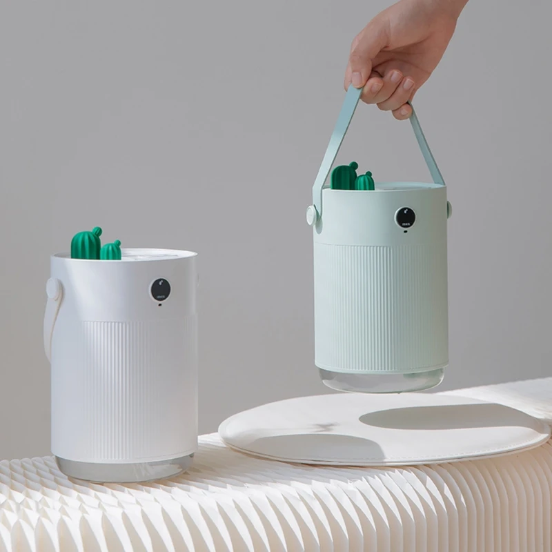 Портативный USB-увлажнитель воздуха с двойным распылителем и светодиодной