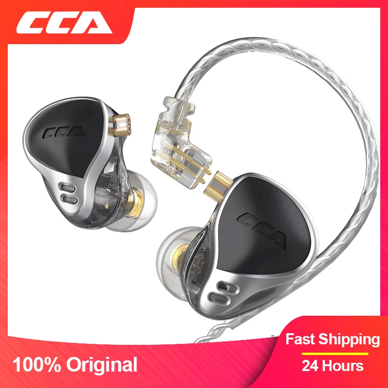 

Cca ca24 armadura balanceada 12ba fone de ouvido in-ear monitor tampoes com fio fones de ouvido sem cancelamento esporte video