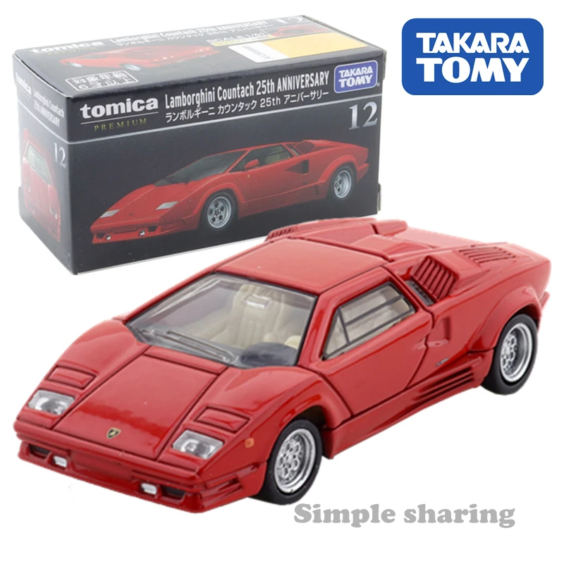 

Takara Tomy Tomica Премиум No.12 Lamborghini Countach 25th юбилей 1:61 детские игрушки моторные автомобиля Diecast металлические модели