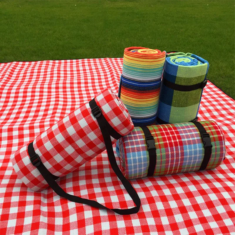 

Outdoor Camping Mat Classic Lattice Thicken Beach Sleeping Pad Mat Folding Soft Blanket Waterproof Mattress Plaid Picnic Mat