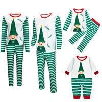 2020 new home wear striped parent child set christmas pajamas family couple clothes mom and son matching clothes