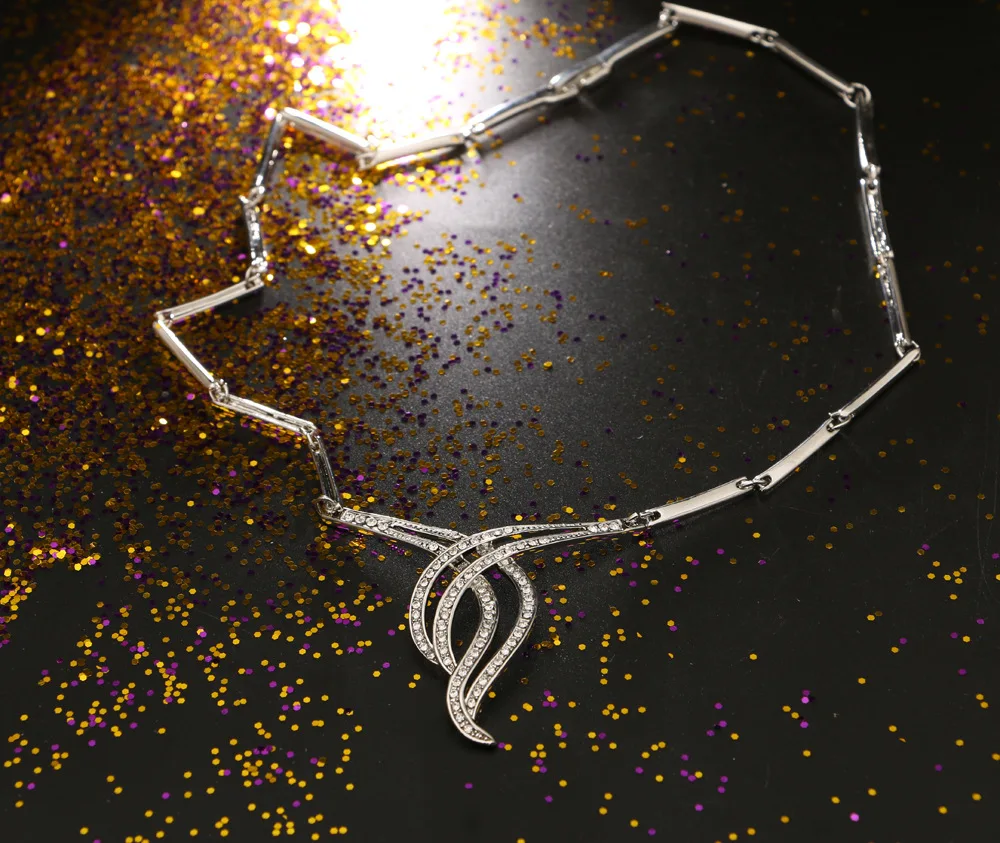 Модные посеребренные наборы свадебных ювелирных изделий в африканском стиле