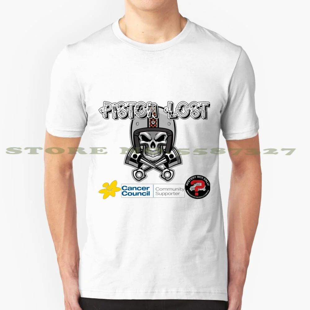 Черно-белая футболка с изображением поршня потерянного черепа для мужчин и