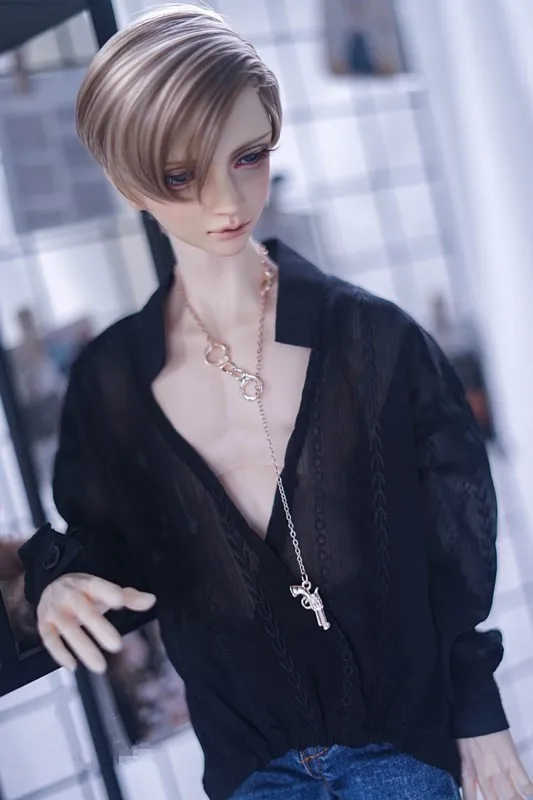 

BJD Doll Clothing is suitable for 1/3 size stylish everyday shirt black stand collar top doll accessories