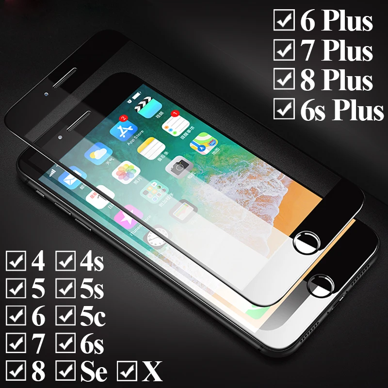 Защитное стекло для iPhone aphone 6 s s6 7 8 plus x 10 se протектор i phone 7plus 4 4S 5 5S s5 5c aifone glas |