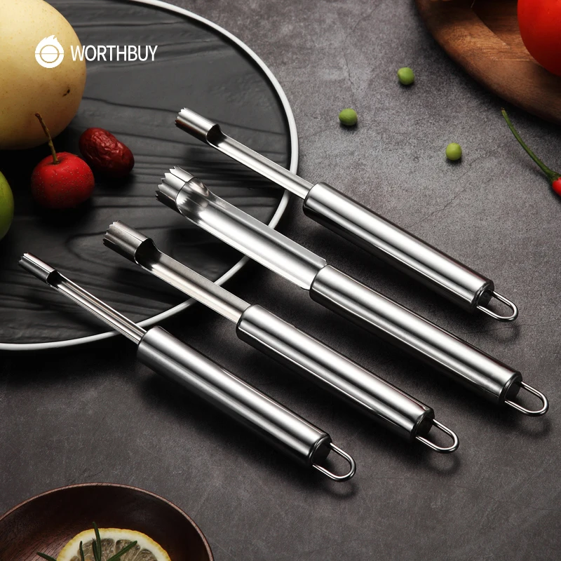 WORTHBUY 4 Pcs/Set Творческий Фруктовый корер из нержавеющей стали для удаления