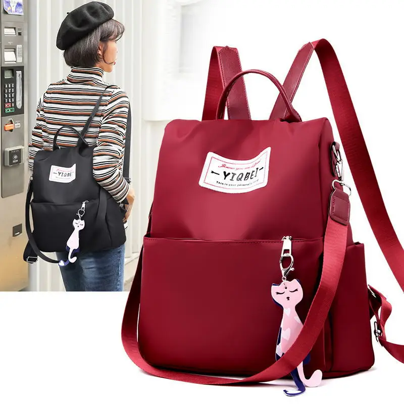 

Ткань Оксфорд Анти-кражи рюкзак женский Корейская версия многофункциональная машина для обработки Водонепроницаемый школьная сумка для п...