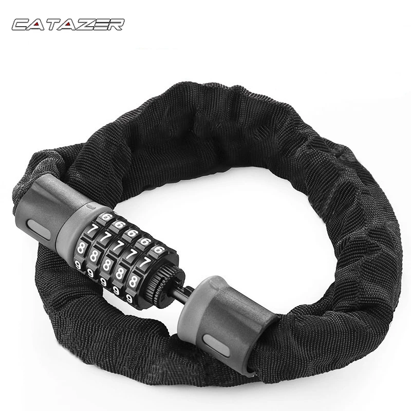 

Password Safty for Bike Chain Lock 5 Numbers Anti Theft Easy Install High Intensity Different Length Portable Keyless