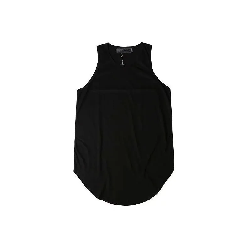 Майка мужская удлиненная без рукавов уличная одежда удлиненный пустой жилет с