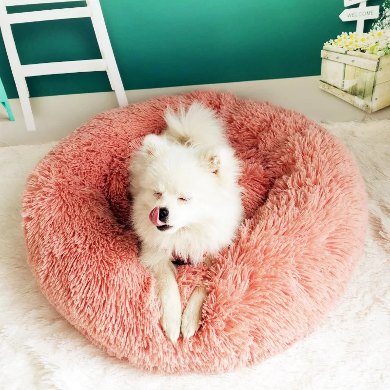 Pet Dog кровать кошка Круглый дышащий шезлонг диван складной плюшевый круглый