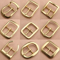 1pcs solid brass 40mm belt buckle end heel bar buckle single pin heavy duty for leather craft strap webbing dog collar quality