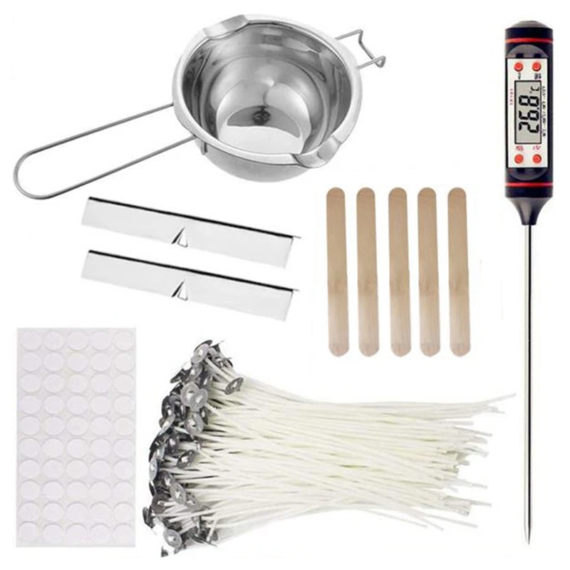 

Hot YO-DIY Candle Crafting Tool Kit,DIY Candles Craft Tools Candle Wick Wax Melting Pot Candle Making Tool for Beginner