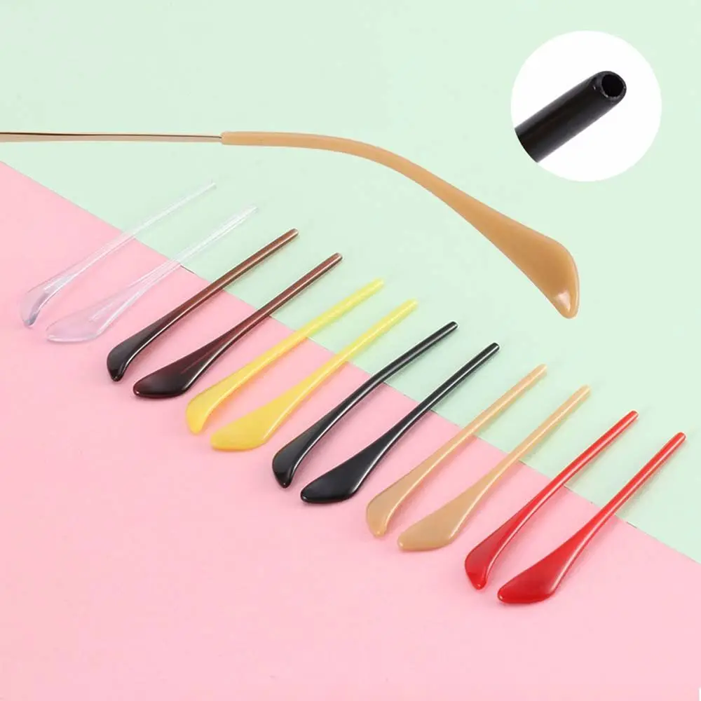 

1 Pairs High Quality Glasses Anti-slip Cover Glasses Leg Anti-Lost Sleeve Multicolor Glasses Round Hole Foot Cover Sheet