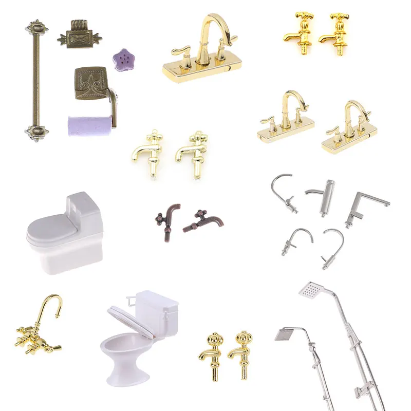 Горячая Распродажа 1/12 миниатюрная мебель для кукольного дома Ванна Душ