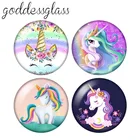 Волшебный Рог лошади единорога 10 шт. 12 мм18 мм20 мм25 мм круглый фото стекло кабошон демонстрационная фурнитура для изготовления плоской спины ZB0948