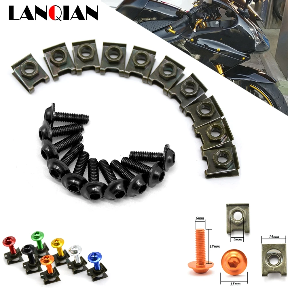 

Motorcycle Fairing Screws Fastener Clips Body Spring Nut Bolts Kit For Ducati ST2 ST4 S ABS 748 750SS 900SS 1000SS 996 998 B S R