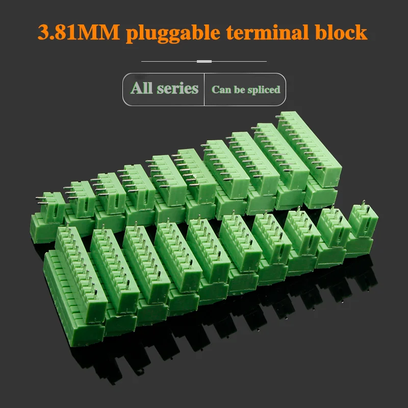 5 комплектов разъемов для печатных плат вставная Клеммная колодка 3 81 мм