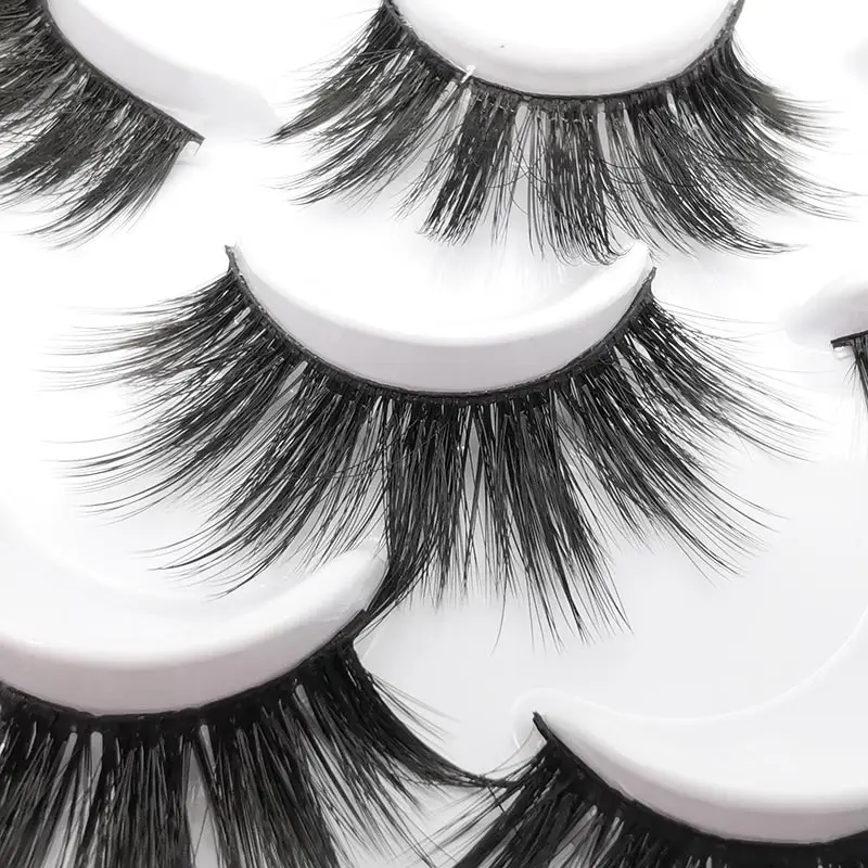 Mink eyelashes 3d mink hair eyelashes10 pairs long makeup 3d faux nature fake lashes extension false eyelashes Wholesale(10P