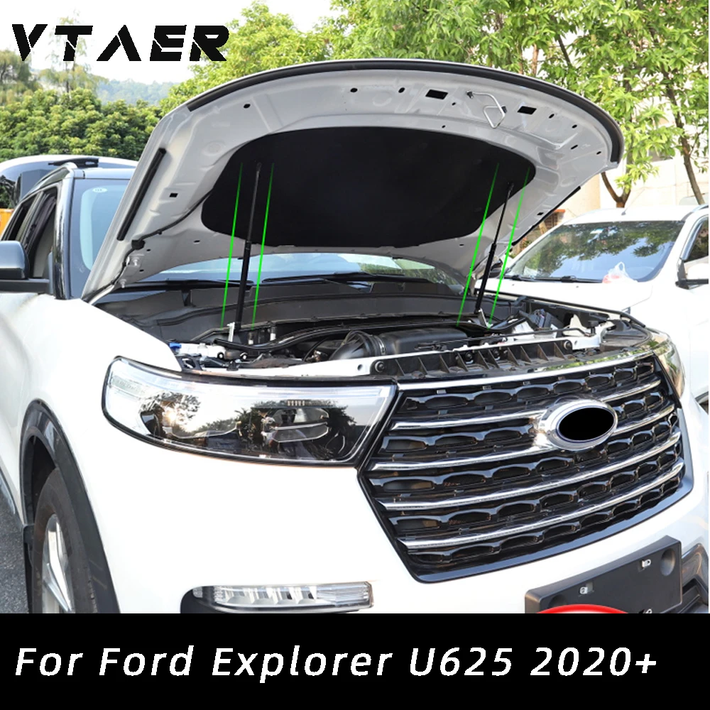 אביזרי רכב עבור פורד Explorer U625 2020 2021 2022 רכב מנוע כיסוי תומך תמוכות מוט קדמי מצנפת הוד הרם הידראולי מוט