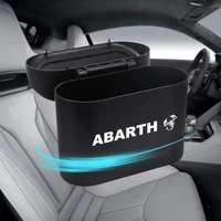 car trash can garbage bin universal car portable interior organizer storage box rubbish garbage holder for abarth 500 stilo