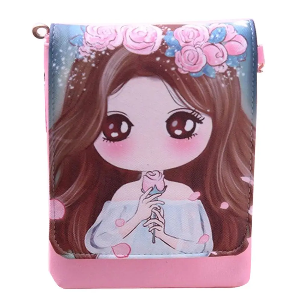 Модная детская мини сумка для хранения телефона из искусственной кожи девочек