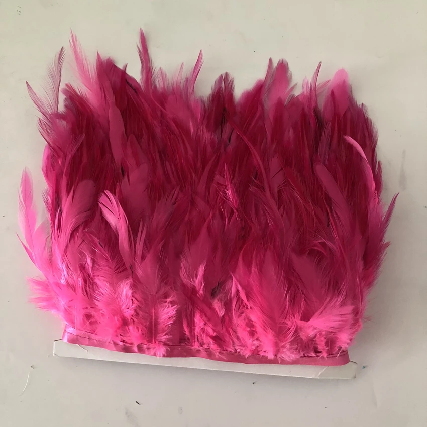 

2 M Coral Rooster Feather Trims Clothing Accessories chicken Feathers Costume/Shaw/party Wedding Decorations Plumages for crafts