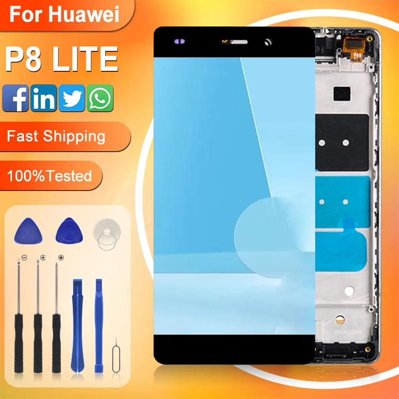 HH P8 Lite ЖК-дисплей с сенсорным экраном 5 0 дюйма для Huawei Ascend Дисплей Сенсорный экран