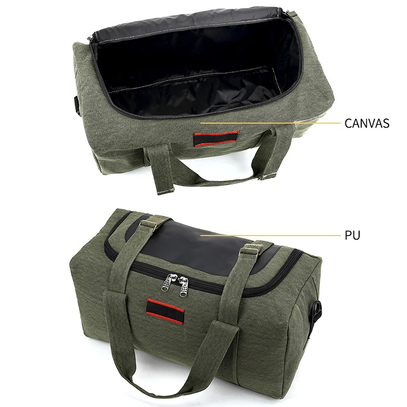 Мужская Холщовая Сумка для фитнеса спортивная сумка черного и коричневого цвета