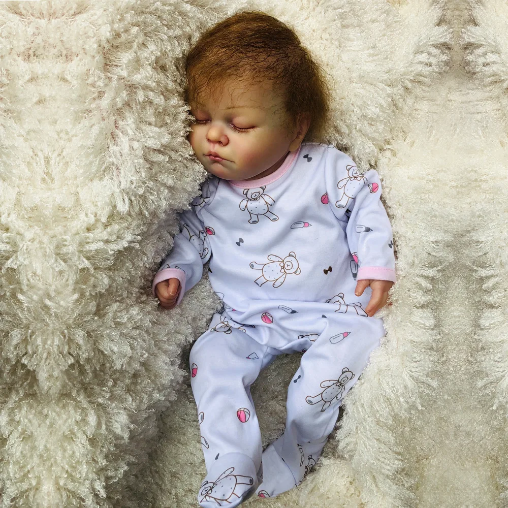 Силиконовая Детская кукла reborn full body 20 дюймов bebe младенец получивший новую жизнь Девочка милая Реалистичная детская игрушка для ванны Водонепроницаемая игрушка для ванны Реалистичная