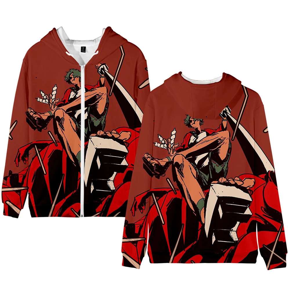 

Cosplay Hoodie Samurai Champloo Mugen Jin Kasumi Fuu 3D Print Zipper Coat Hooded Casual Fashion Anime Peripheral