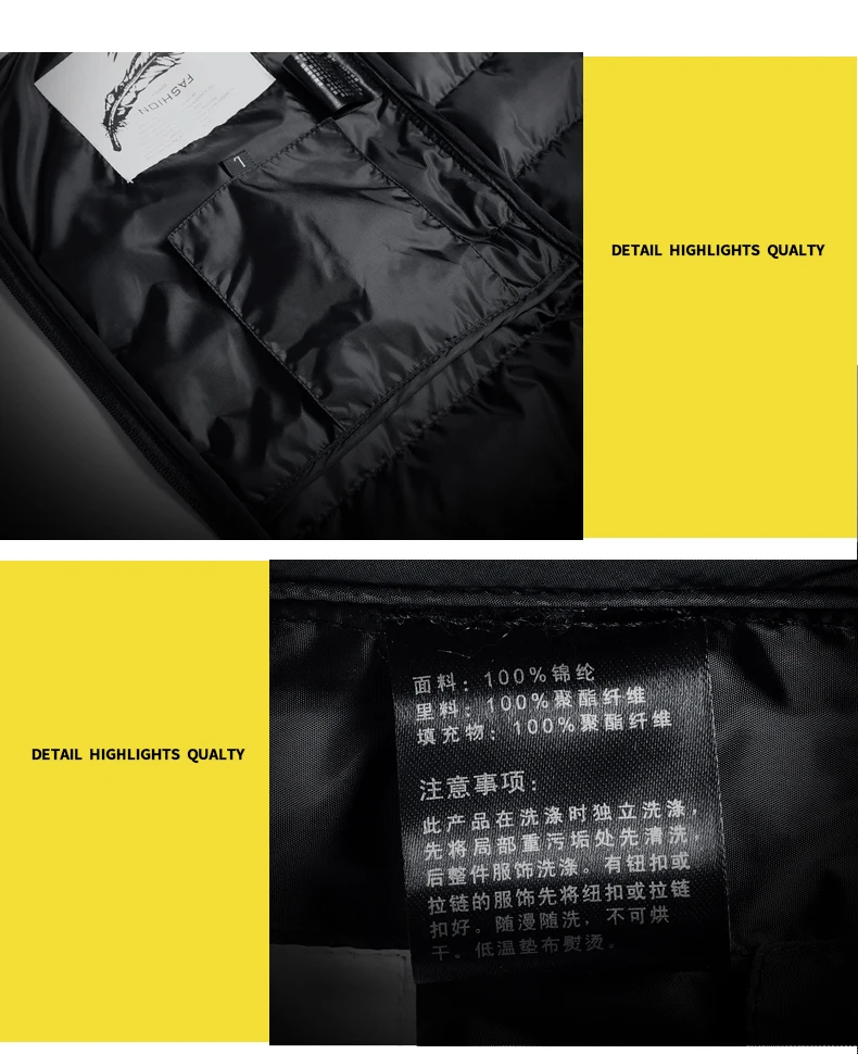 

Winter new men's long section cotton coat jacket Slim hooded down cotton suit handsome thick cotton