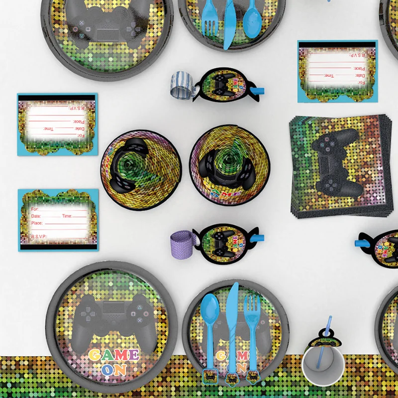 Прекрасный играть в игры на вечерние одноразовая посуда шляпы соломинки ложки