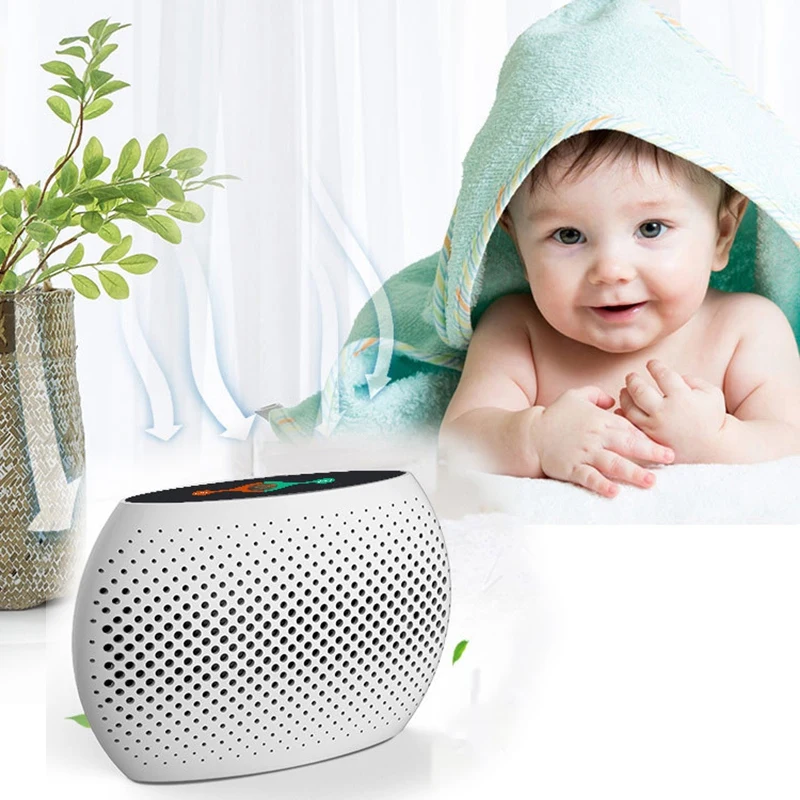 

Rechargeable Mini Dehumidifier Cordless Renewable Air Dehumidifier Absorbing Moisture Practical Air Dryer EU Plug